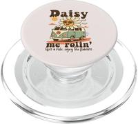 Daisy Me Rolin' Life'S a Ride Enjoy The Flowers Retro PopSockets PopGrip para MagSafe