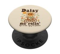 Daisy Me Rolin' Life'S a Ride Retro Bicicleta Vibes PopSockets PopGrip Adhesivo