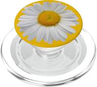 Daisy on Yellow Background | Flower Lovers PopSockets PopGrip para MagSafe
