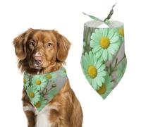 Daisy - Pañuelo para perro verde pastel, bufanda suave y transpirable para mascotas, pañuelo personalizado para perros pequeños, medianos y grandes, exquisito pañuelo para mascotas para uso diario
