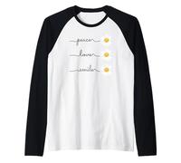 Daisy Plant Peace Love Smile Common Daisy Flower Camiseta Manga Raglan