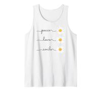 Daisy Plant Peace Love Smile Common Daisy Flower Camiseta sin Mangas