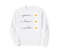 Daisy Plant Peace Love Smile Common Daisy Flower Sudadera
