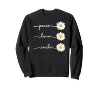 Daisy Plant Peace Love Smile Common Daisy Flower Sudadera