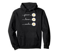 Daisy Plant Peace Love Smile Common Daisy Flower Sudadera con Capucha