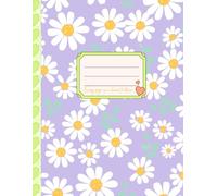 Daisy purple & green: This cute girly journal has the interior of colorful edge pages!