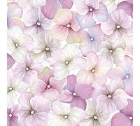 Daisy Servilletas de papel de seda de 3 capas con diseño de flores primaverales para decoupage, 33 x 33 cm, paquete de 20 (patrón de hortensias rosas)