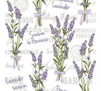 DAISY Servilletas de papel de seda de 3 capas con flores primaverales para almuerzo, 33 cm x 33 cm, paquete de 20 (temporada de lavanda en Provenza)