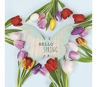 DAISY Servilletas de papel de seda de 3 capas para decoupage, 33 cm, paquete de 20 (tulipanes de Hola Primavera)