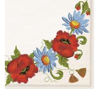 Daisy Servilletas de papel de seda de 3 capas para decoupage, 33 cm x 33 cm, paquete de 20 (flores folklores)
