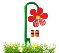 Daisy Sprinkler, Funny Garden Water Toy, 360° Rotating Irrigation System, Interactive Summer Play Feature for Outdoor Fun, Backyard Games, Kids and Dogs, Red Yellow and White