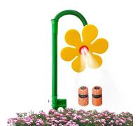Daisy Sprinkler, Funny Garden Water Toy, 360° Rotating Irrigation System, Interactive Summer Play Feature for Outdoor Fun, Backyard Games, Kids and Dogs, Red Yellow and White