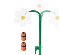 Daisy Sprinkler, Funny Garden Water Toy, 360° Rotating Irrigation System, Interactive Summer Play Feature for Outdoor Fun, Backyard Games, Kids and Dogs, Red Yellow and White