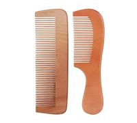 DAISYLIFE™ Peine de madera natural, juego de 2 peines de madera natural para el crecimiento del cabello, masaje del cuero cabelludo para la circulación sanguínea, anticaspa, no estático, controla la