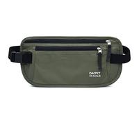 DAITET Cinturón de Dinero - Cartera de Viaje Oculta Segura Con Bloqueo RFID, Riñonera Encubierta, Verde Oliva Oscuro, Ancho de la Correa: 2,5 cm