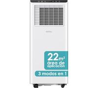 Daitsu Aire acondicionado portátil 3 en 1: Frío, Deshumidificador, Ventilador | Hasta 22 m² | Clase A | Mando inalámbrico | Silencioso y Compacto | Aeris Cool APD-09FXA