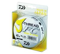 Daiwa Hilos de Pesca J-Thread FC Fluorocarbon 100 m 110 yd 0.254 mm 8 LB Fluorocarbono Spinning Surfcasting Boloñesa
