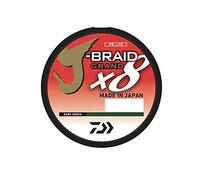 Daiwa, J-Braid x8 Grand Braided Line, 150 Yardas, Probado 40 Libras, 0.13 Pulgadas de diámetro, Verde Oscuro (JBGD8U40-150DG)