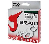 Daiwa J- Braid X8 - Sedal de pesca trenzada redonda, verde oscuro, 0.42mm, 46.5kg / 103.0lbs, 300m