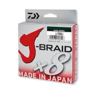 Daiwa J- Braid X8, verde oscuro, 0.16mm, 9.0kg / 20.0lbs, 300m - sedal de pesca trenzada redonda
