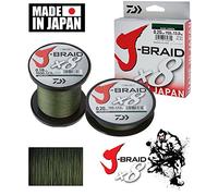 Daiwa J- Braid X8, verde oscuro, 0.18mm, 12.0kg / 26.5lbs, 1500m - sedal de pesca trenzada redonda