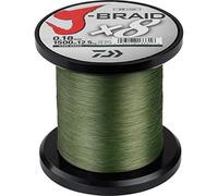 Daiwa J- Braid X8, verde oscuro, 0.28mm, 26.5kg / 58.0lbs, 1500m - sedal de pesca trenzada redonda