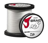 Daiwa J-BRAIDX8, Carrete de Relleno, Blanco, diámetro Mono. = 25 Libras.