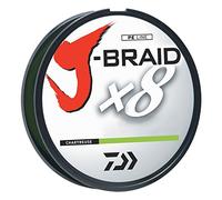 Daiwa Línea Trenzada J-Braid con 8 hebras se sección Redonda, 300 m, JB8U20-300CH, Chartreuse, 9 kg