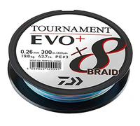 Daiwa Tresse 8 Brins Tournament 8 Braid EVO 300m - PE #5.0 - D.0.35mm - R. 35.1kg/77.4lb - Multicolore - 12762135