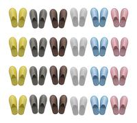 DaiWeier 24 pares de pantuflas unisex de punta cerrada, antideslizantes, desechables, para invitados, a granel, para casa, spa, para invitados familiares, hoteles,hogar,boda (coIor:polychrome,size:43)