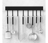 DaiWeier - Barra de cocina para colgar utensilios de cocina, soporte para riel de 40 cm con 8 ganchos