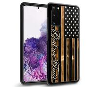 Daizag Compatible con Samsung Galaxy S20 Case In God We Trust Wood Grain Design Flag For Man Woman Proteccin integral a prueba de choque Anti-scratc