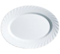 Dajar 00090 Trianon Luminarc - Plato ovalado (cristal, 29 x 21,5 x 2 cm), color blanco