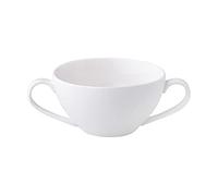 Dajar Ambition - Taza para Sopa (350 ml, con Mango, Porcelana, 11 x 11 x 6,2 cm), Color Blanco