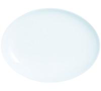 Dajar DIWALI - Bandeja ovalada (33 x 25 cm, cristal, 33 x 25 x 3,1 cm), color blanco