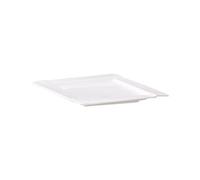 Dajar Plato de Porcelana Kubiko Ambition, Blanco, 25 x 25 x 2,5 cm