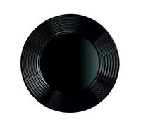 dajar Plato llano Harena Luminarc, cristal, Negro, 25 x 25 x 2,3 cm