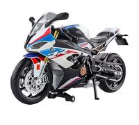 DAJASD 1:12 Maqueta Moto, Motocicleta Modelo Juguete, Modelo de Motocicleta Con Luces y Sonidos Colección Vehículo en Miniatura Regalo de Cumpleaños para los Hombres Kid Boy (Blanco)