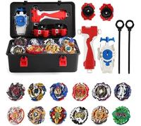 DAJASD 12 in1 Burst Peonzas, Peonzas de Batalla Gyros Set con 3 Lanzador Conjunto, Fusion Blade Conjunto de Peonza Juguetes con Caja, para Niños, Pascua, Navidad, Regalos de Cumpleaños