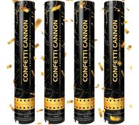 DAJASD 30 cm Party-Popper, 4 unidades de cañones de confeti, cañón de serpentinas, cañón de confeti biodegradable, fácil y seguro de usar, cañones de confeti para bodas, cumpleaños, baby showers