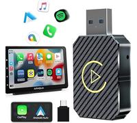 DAJASD Adaptador Carplay inalámbrico, Compatible con Apple CarPlay y Android Auto inalámbricos, Convierte CarPlay con Cable a inalámbrico, Plug and Play, Compatible iOS 10+ y Coches con Car Play