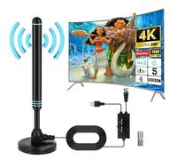 DAJASD Antena TV Digital DVB-T2, Antena De TV HD con Base Magnética, Antena Interior para Televisión, Antena De Televisión Portátil, Poderoso Antena HDTV Digital, Antena DVBT/DVBT2 Recepción De 360°
