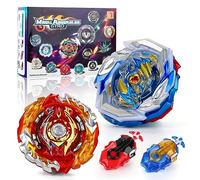 DAJASD Bley Peonzas de Batalla y Lanzador Niños Juguetes, 2in1 Bey Peonzas, 4D Metal Fusion Peonzas with Launcher Asas, Juguetes Clásicos Regalo para Niños Mayores de 6 Años