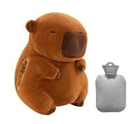 DAJASD Bolsa Agua Caliente, Bolsa De Agua Caliente, Botella de Agua Caliente con Funda de Animales de Peluche Capybara Recipiente Interior Extraíble, Regalo para La Familia o La Amigo