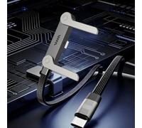 DAJASD Cable Usb C Carga Rapid, 2PCS Cable Trenzado Usb C Carga Rapida, 240W 1,5 M Cargador Con Soporte Invisible, Cabl USB C Multicarcador Para Teléfonos, Tablets, Portátiles Y Dispositivos De Gaming