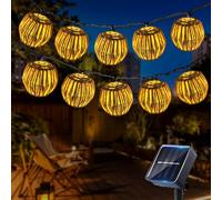 DAJASD Guirnaldas Luces Exterior Solares, 2.1M 10LED Farolillos Solares Exterior, Cadena De Luces Linternas Impermeable Para Camping Patio Fiesta Bodas