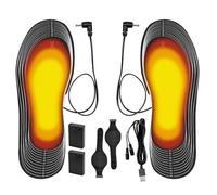 DAJASD Plantillas calefactoras, plantillas calefactoras recargables por USB, transpirables, cortadas a medida, plantillas calentadas para hombre y mujer, senderismo, camping