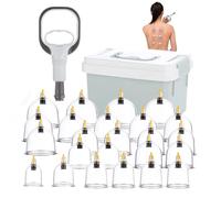 DAJASD Ventosas Fisioterapia, 24 PCS Ventosas Con Bomba De Vacío Con 12 Imanes De Punto De Acupresión, Juego De Cupping Para Todo El Cuerpo, Ventosas Para Contra La Celulitis, Tensión Y Los Músculos