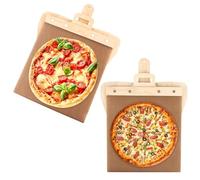 DAJAVE 2 piezas Sliding Pizza Peel, 38 x 29 cm, pala de pizza de madera con asa, Sliding Pizza Shovel de madera, The Pizza Peel that Transfers Pizza Pizza para pizzas caseras, hornear, pan Perfectly