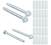 DAJAVE 50 tornillos de hormigón cabeza hexagonal M8 x 100 tornillos para hormigón sin tacos, tornillo de hormigón galvanizado con arandela para mampostería, hormigón, arquitectura, industria.